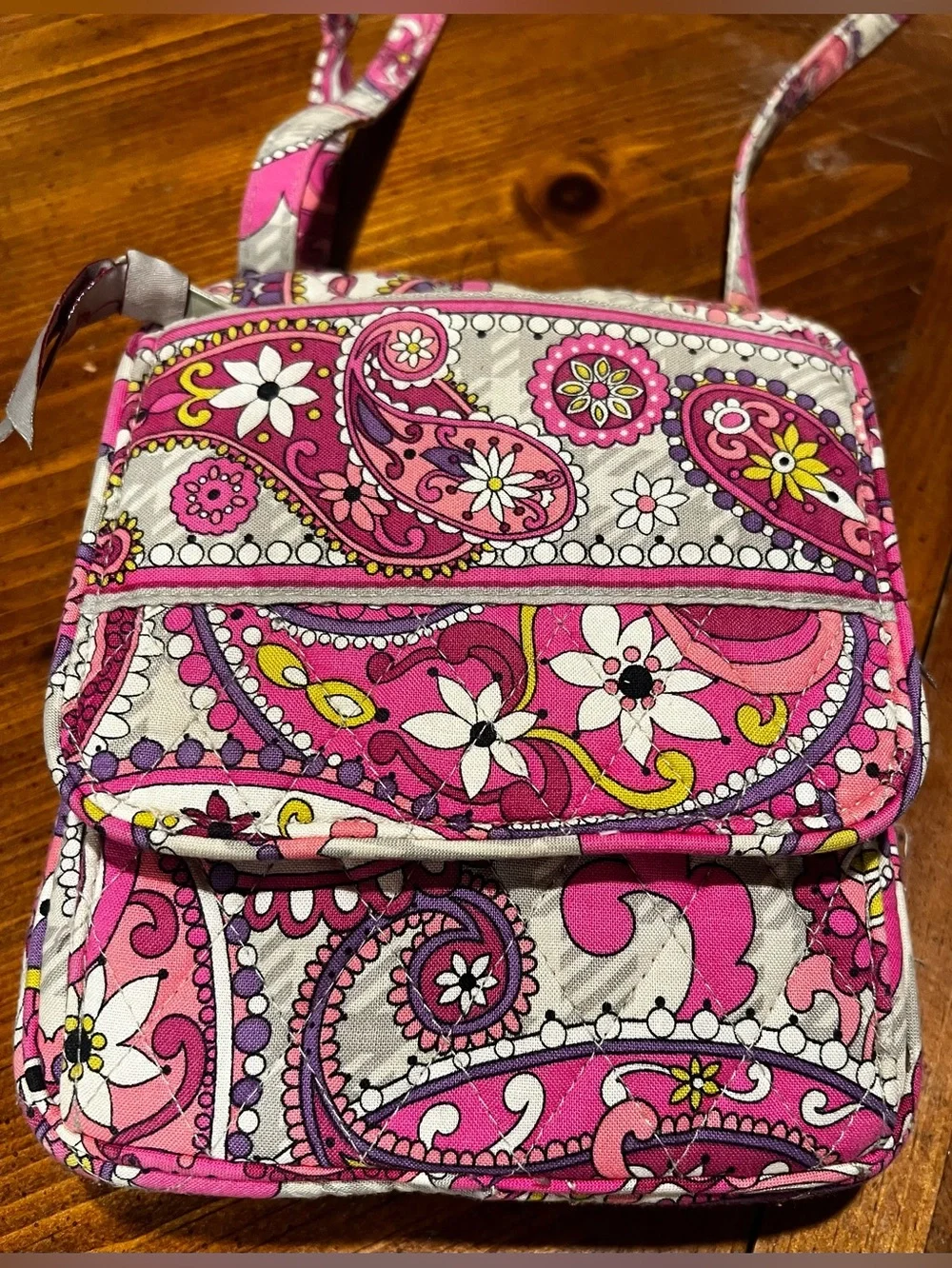 Vera Bradley Mini Hipster Crossbody Bag Retired Pattern Paisley Meets Plaid